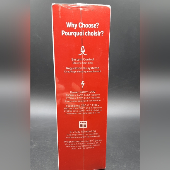 Honeywell Home RLV4305A Programmable Electric Heat Thermostat NEW In Sealed Box - Picture 6 of 7